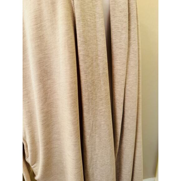 Mono B Long Line Beige Cardigan Back Yoke Sweater Drop Shoulder Pockets Size S - Picture 7 of 10